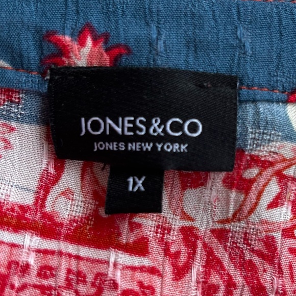 •Jones New York• Lightweight Boho Peasant Blouse - Size 1X - Picture 2 of 8